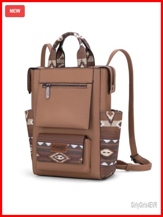 Faux Leather Aztec Convertible Backpack Purse Anti Theft Adjustable Strap main image 4